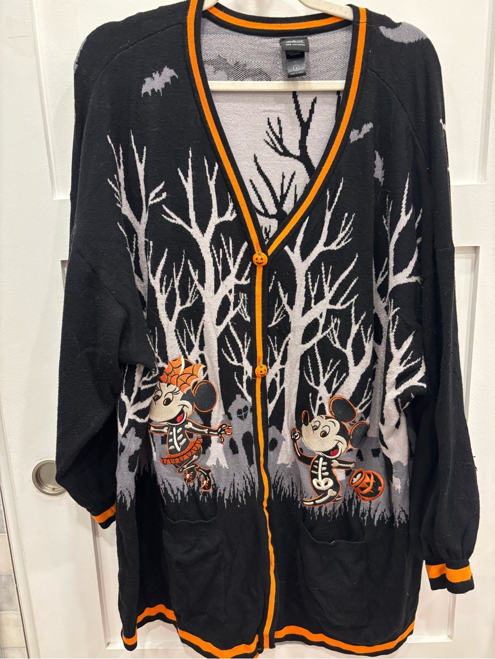 Disney Her Universe Black & Orange Halloween Mickey Cardigan